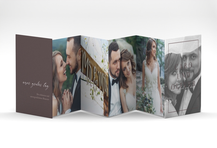 Foto-Leporello Hochzeit Moment Leporello rot