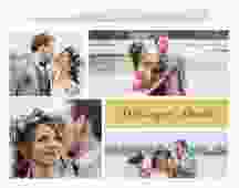 Danksagungskarte Hochzeit Collage A6 Klappkarte quer apricot