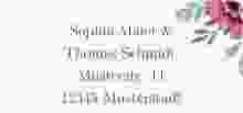 Absenderetikett Hochzeit Blooming 45,7 x 21,2 mm weiss