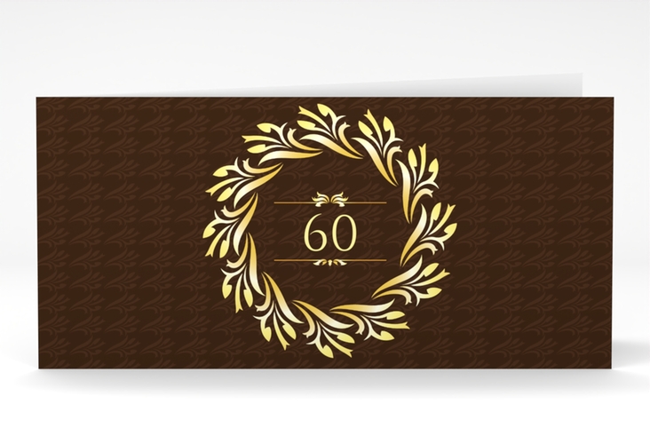 Einladung 60. Geburtstag Manfred lange Klappkarte quer hochglanz