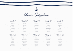 Sitzplan Poster Hochzeit "Liebesanker"