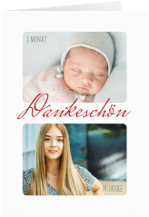 Danksagung Jugendweihe Grown A6 Klappkarte hoch weiss