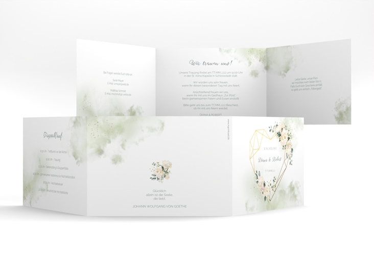 Hochzeitseinladung Adore A6 Doppel-Klappkarte