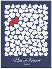 Wedding Tree Leinwand Herzen (bis 95 Gäste)