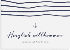 Willkommensschild Leinwand "Liebesanker"