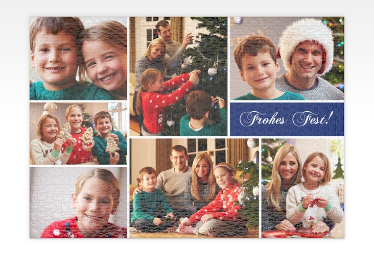 Fotopuzzle 1000 Teile Weihnachtsduft 1000 Teile blau mit mehreren Bildern