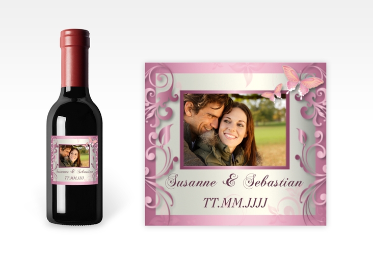 Piccoloetikett Hochzeit Toulouse Etikett Piccolo rosa