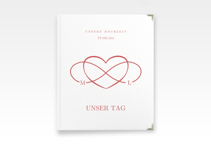 Hochzeitsalbum Infinity 21 x 25 cm rot