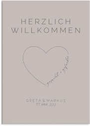 Klick: Details zu Willkommensschild Leinwand "Lebenstraum" anzeigen Willkommensschild Leinwand Lebenstraum 50 x 70 cm Leinwand grau