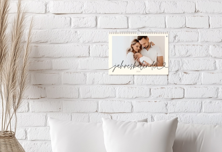 Wandkalender A4 Querformat Jahresgefühle A4 quer beige