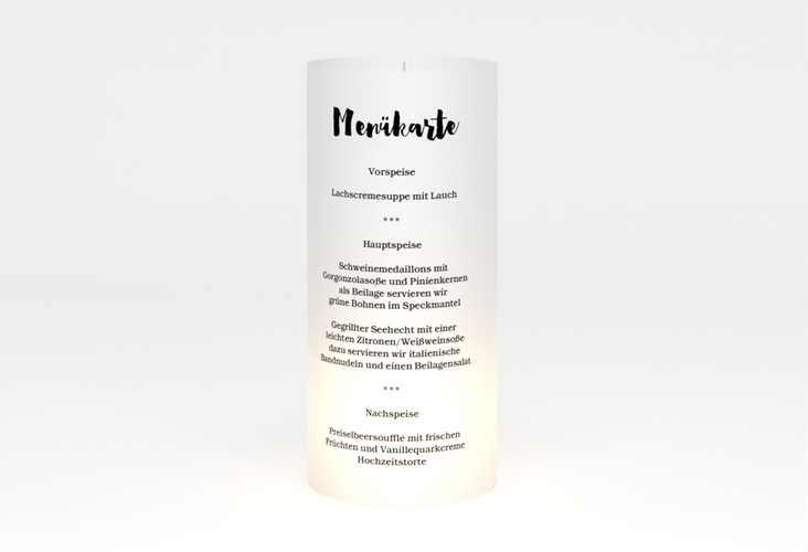 Windlicht Menü Hochzeit "Mirage" Windlicht