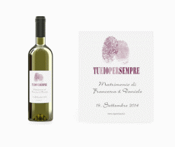 Klick: Details zu Etichette vino matrimonio collezione Messina anzeigen Etichette vino matrimonio collezione Messina Etikett Weinflasche 4er Set lila