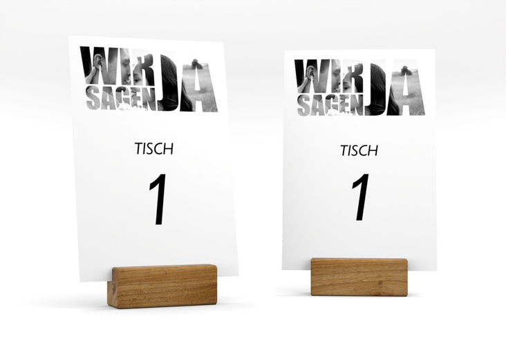 Tischnummer Hochzeit Letters Tischaufsteller weiss