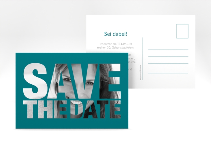 Save the Date-Postkarte Geburtstag Numbers A6 Postkarte