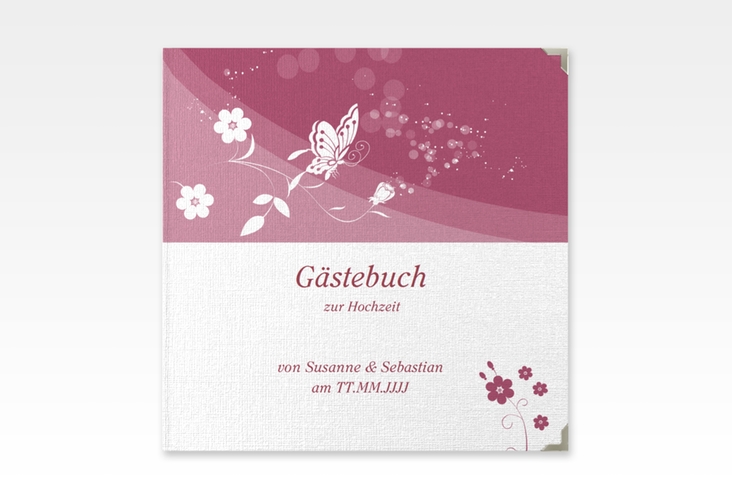 Gästebuch Selection Hochzeit Verona Leinen-Hardcover pink
