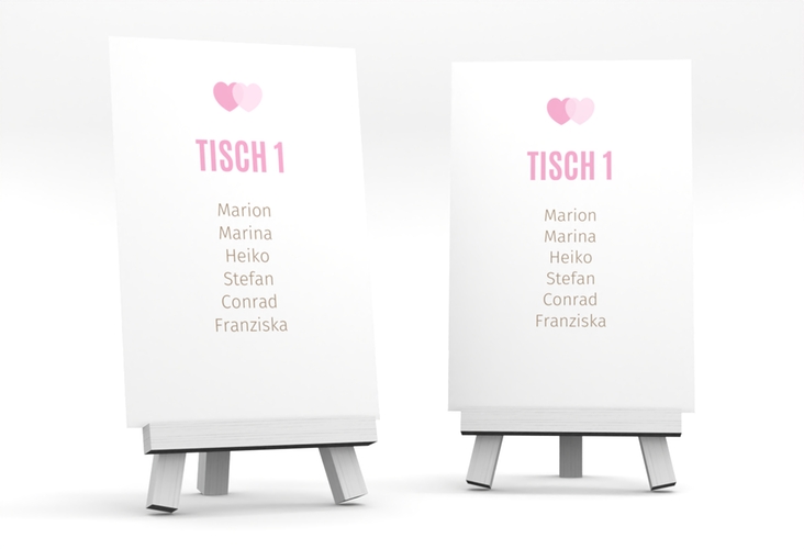 Tischaufsteller Hochzeit Couple Tischaufsteller rosa