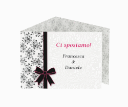 Klick: Details zu Inviti matrimonio collezione Bologna anzeigen Inviti matrimonio collezione Bologna A6 doppelt geklappt fucsia