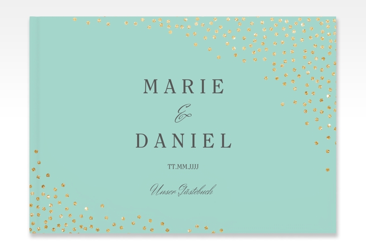 Gästebuch A4 quer Glitter A4 quer, Hardcover mint