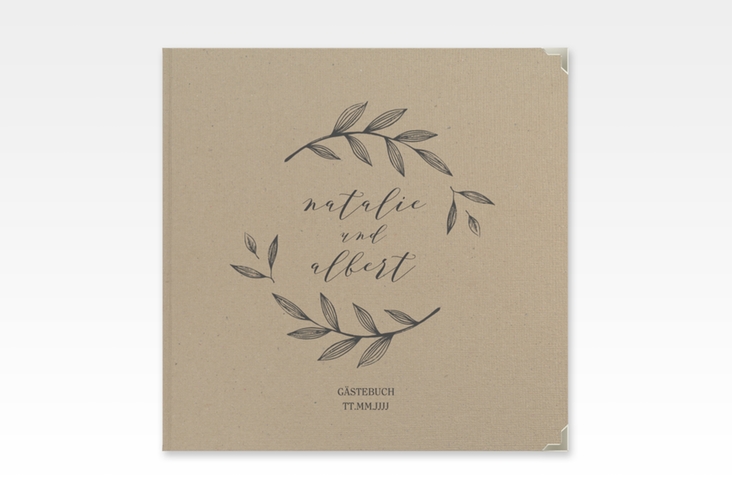 Gästebuch Selection Hochzeit Naturelove Leinen-Hardcover schwarz