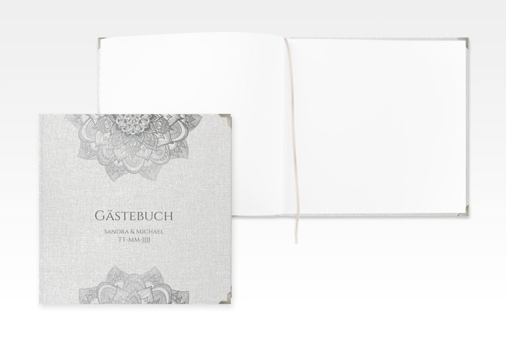 Gästebuch Selection Hochzeit Delight Leinen-Hardcover grau