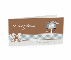 Klick: Details zu Ringraziamenti matrimonio collezione Stoccarda anzeigen Ringraziamenti matrimonio collezione Stoccarda DIN lang Klappkarte blu