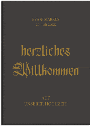 Willkommensschild Leinwand "Wednesday"