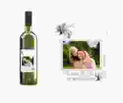 Etichette vino matrimonio collezione Modena Etikett Weinflasche 4er Set weiß