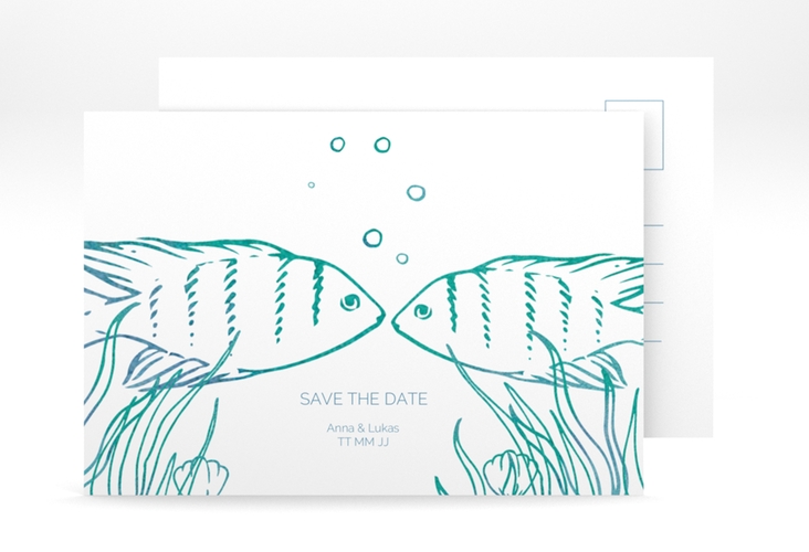 Save the Date-Postkarte "Ocean" DIN A6 Postkarte