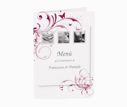 Klick: Details zu Menù matrimonio collezione Palma anzeigen Menù matrimonio collezione Palma DIN A5 geklappt marrone