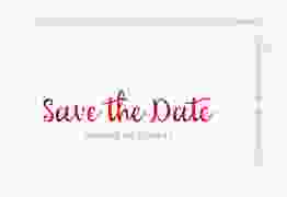 Save the Date-Postkarte Geburtstag Handwriting A6 Postkarte rot