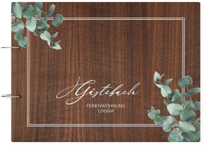 Gästebuch Holzcover Nussbaum "Loggia"