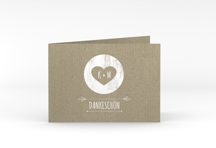 Danksagungskarte Hochzeit Shabby A6 Klappkarte quer