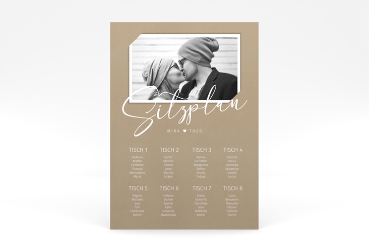 Sitzplan Poster Hochzeit Crafty 50 x 70 cm Poster
