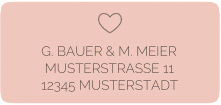 Klick: Details zu Absenderetikett Hochzeit "Lebenstraum" anzeigen Absenderetikett Hochzeit Lebenstraum 45,7 x 21,2 mm rosa