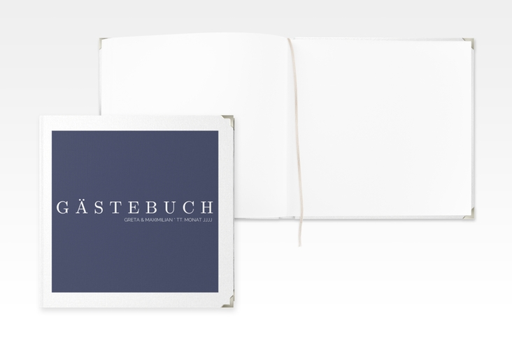 Gästebuch Selection Hochzeit Simply Leinen-Hardcover blau