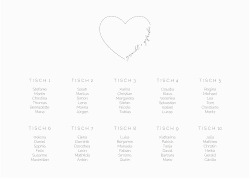 Klick: Details zu Sitzplan Poster Hochzeit "Lebenstraum" anzeigen Sitzplan Poster Hochzeit Lebenstraum 70 x 50 cm Poster weiss