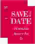 Save the Date-Visitenkarte Rise Visitenkarte hoch pink