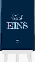 Tischnummer Hochzeit Rise Tischaufsteller blau