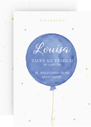 Taufeinladung "Balloon"