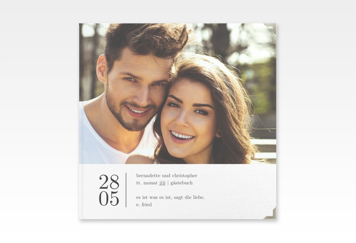Gästebuch Selection Hochzeit Minimal Leinen-Hardcover