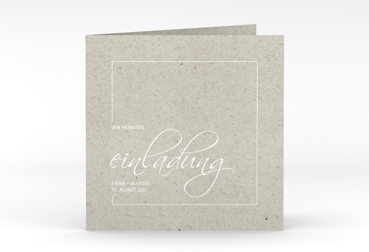Hochzeitseinladung Simple Line quadr. Klappkarte