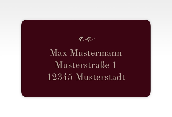 Empfängeretikett Hochzeit Moment 63,5 x 38,1 mm rot