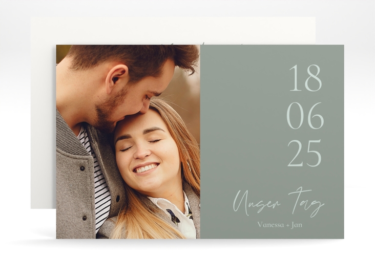 Save the Date-Karte Day A6 Karte quer mit Datum im minimalistischen Design