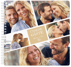 Klick: Details zu Gästebuch Hochzeit "Rise" anzeigen Gästebuch Hochzeit Rise Ringbindung beige