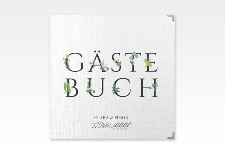 Gästebuch Selection Hochzeit Greens Leinen-Hardcover