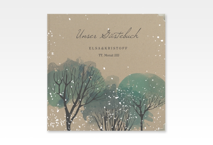 Gästebuch Selection Hochzeit Winterhochzeit Leinen-Hardcover Kraftpapier