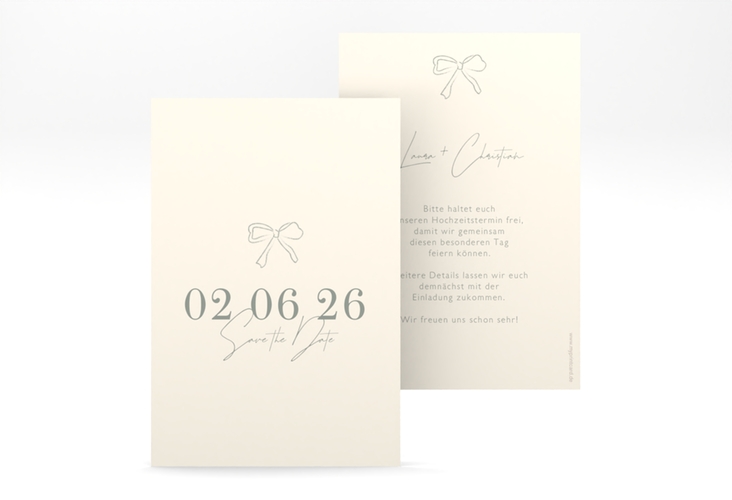 Save the Date-Karte Bow A6 Karte hoch