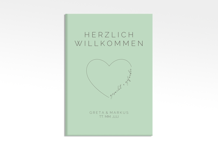 Willkommensschild Leinwand Lebenstraum 50 x 70 cm Leinwand mint