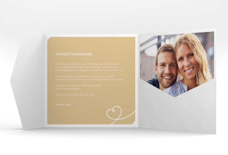 Hochzeitseinladung "Line" Pocketfold