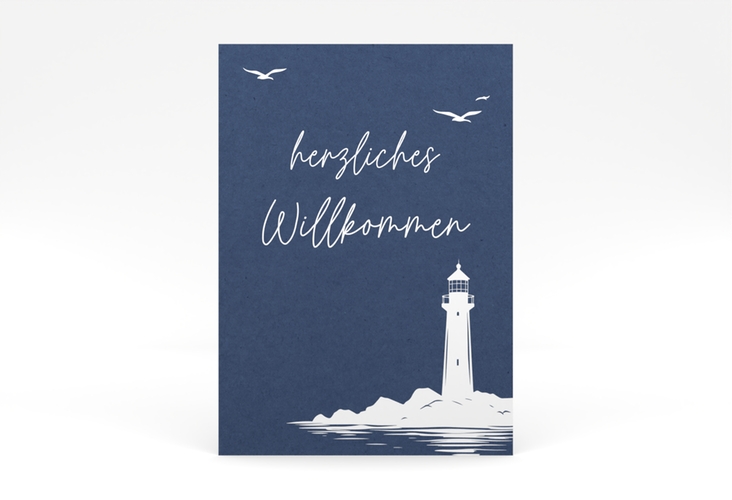 Willkommensschild Poster Leuchtturm 50 x 70 cm Poster